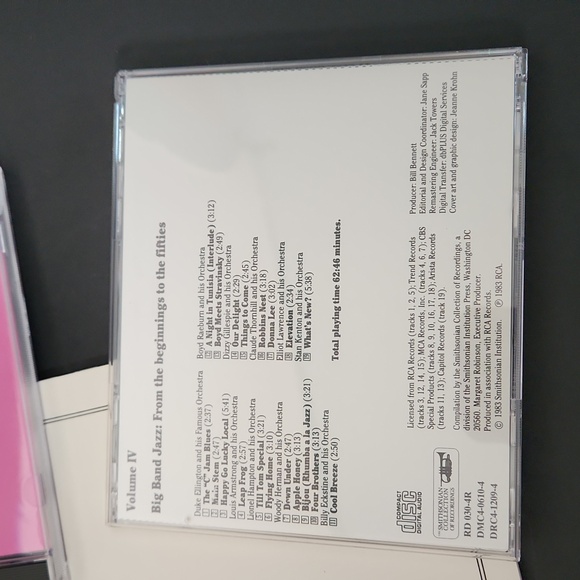 BIG BAND JAZZ Smithsonian Collection of Recordings 4 CD box set, 1983 - Picture 13 of 17